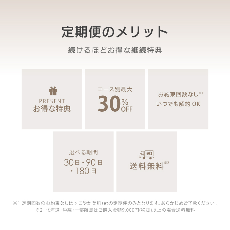 すこやか美肌セット｜3ヶ月分定期コース（90日に1回のお届け）