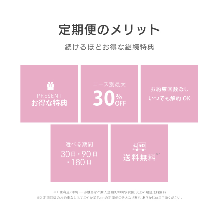 すこやか美肌セット｜3ヶ月分定期コース（90日に1回のお届け）