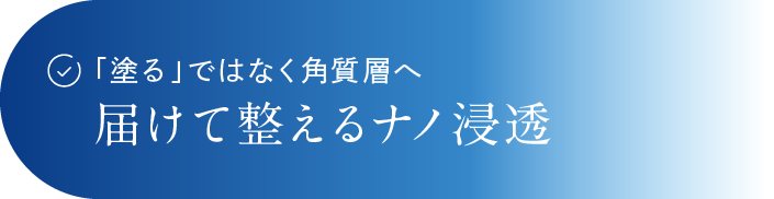 「塗る」ではなく角質層へ届けて整えるナノ浸透