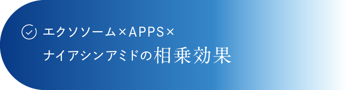 エクソソーム×APPS×ナイアシンアミドの相乗効果