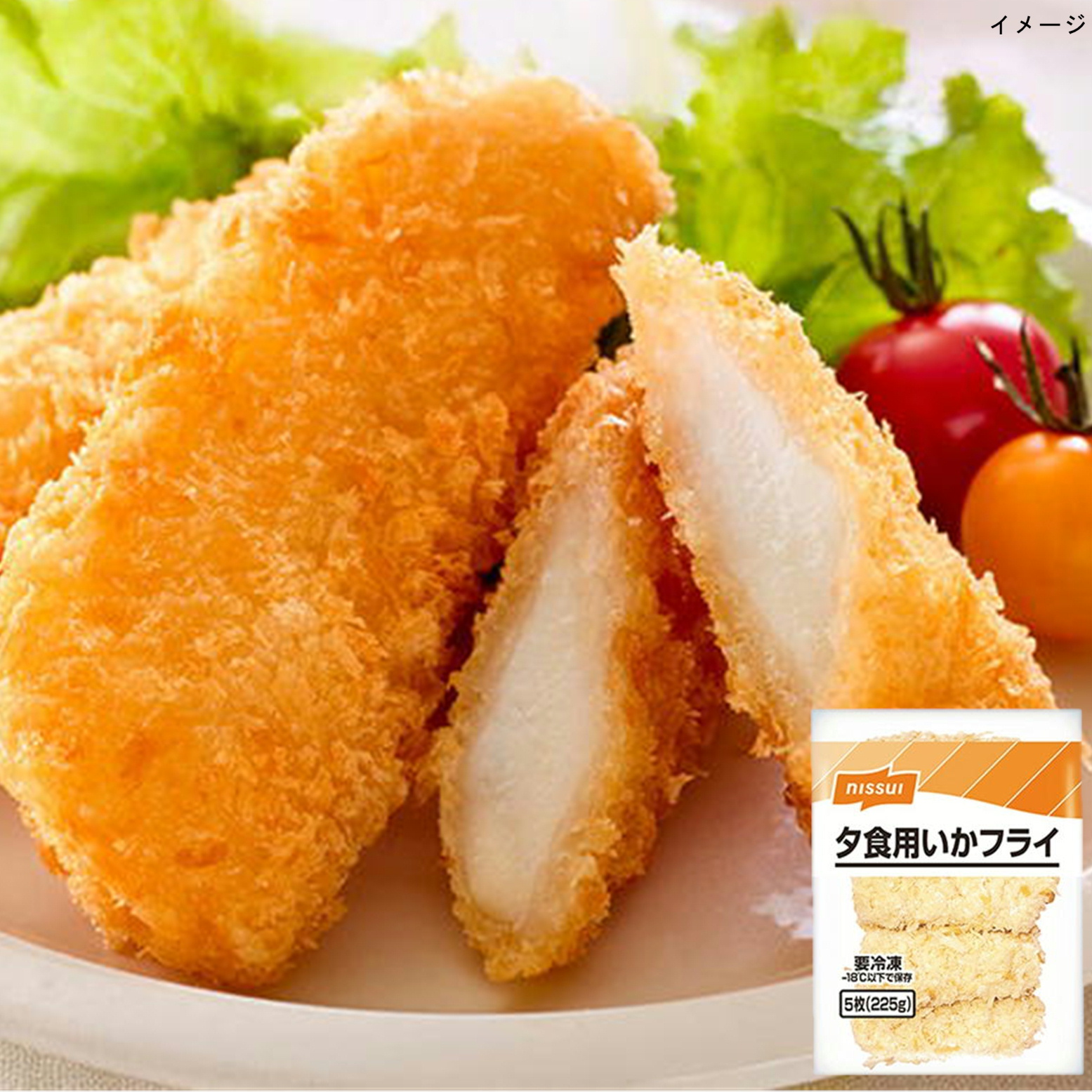 【リニューアル】ニッスイ 夕食用いかフライ 5枚（225ｇ）