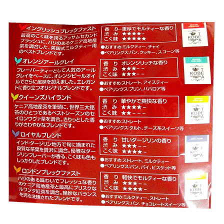 神戸紅茶 世界の紅茶散歩 ティーバッグ 20P(4個×5種)