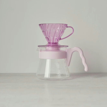 ハリオ V60コーヒーサーバーセット01（1～2人用） ローズメロウ  VCSD-01-20CP-RM