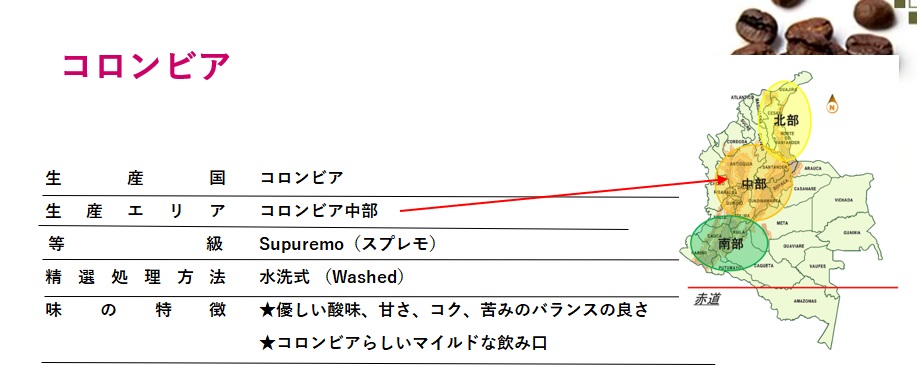 コロンビア500g 形状: 豆