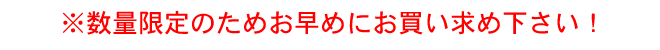 ※数量限定のため