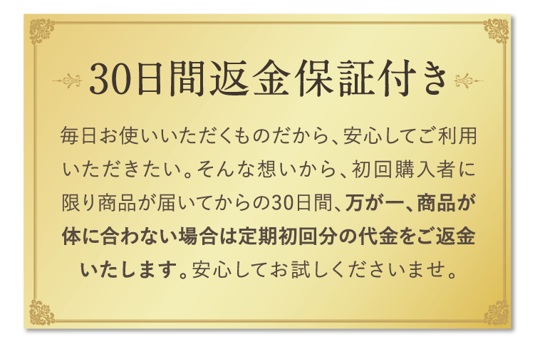 30日間返金保証付き