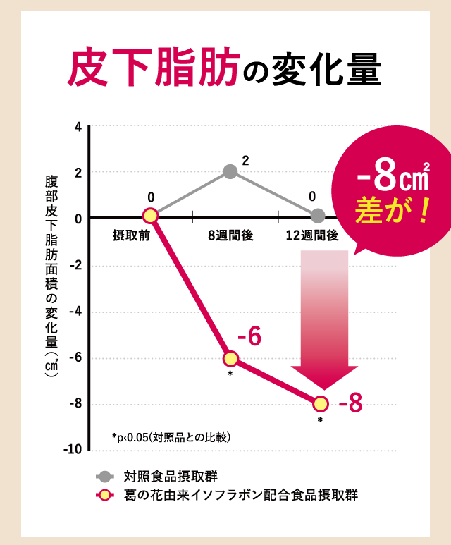 皮下脂肪の変化量