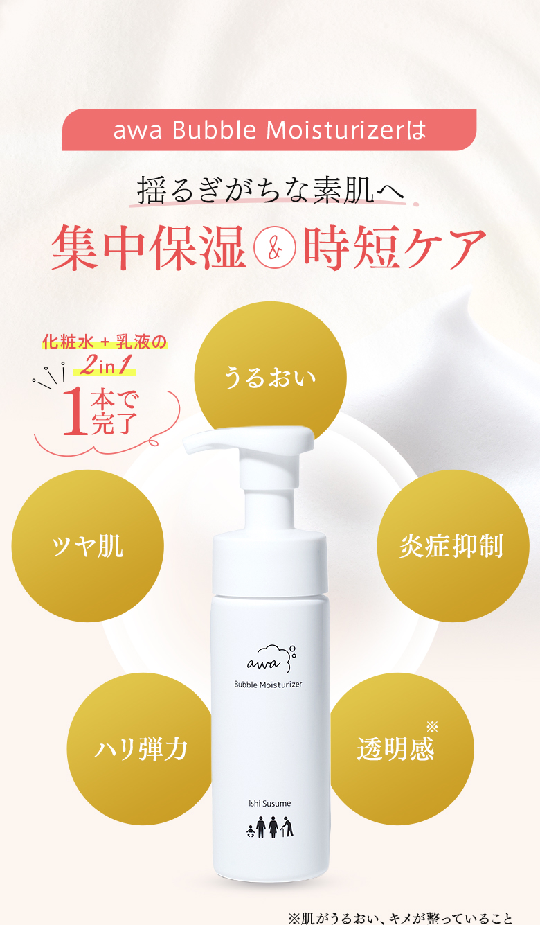 揺るぎがちな素肌へ集中保湿＆時短ケア