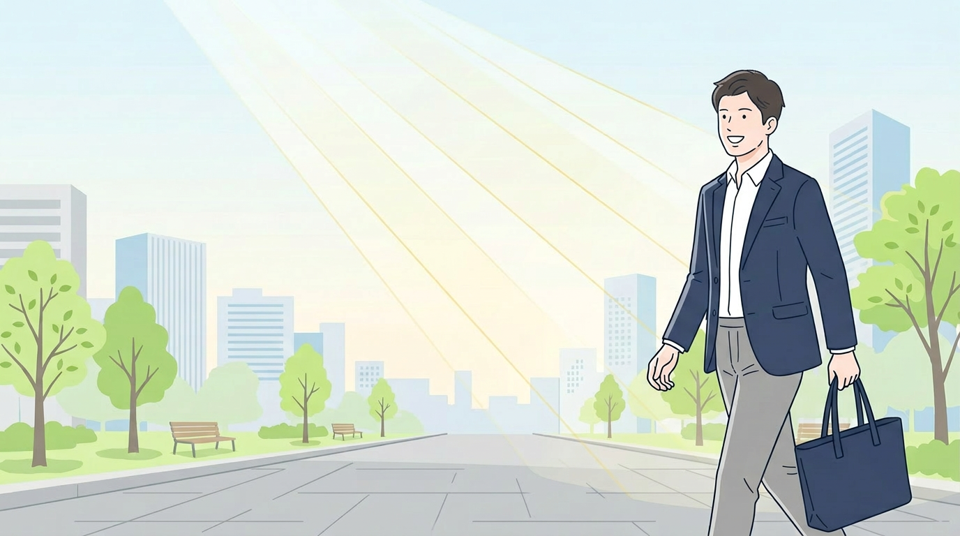 窓際や移動で受ける紫外線のイメージ