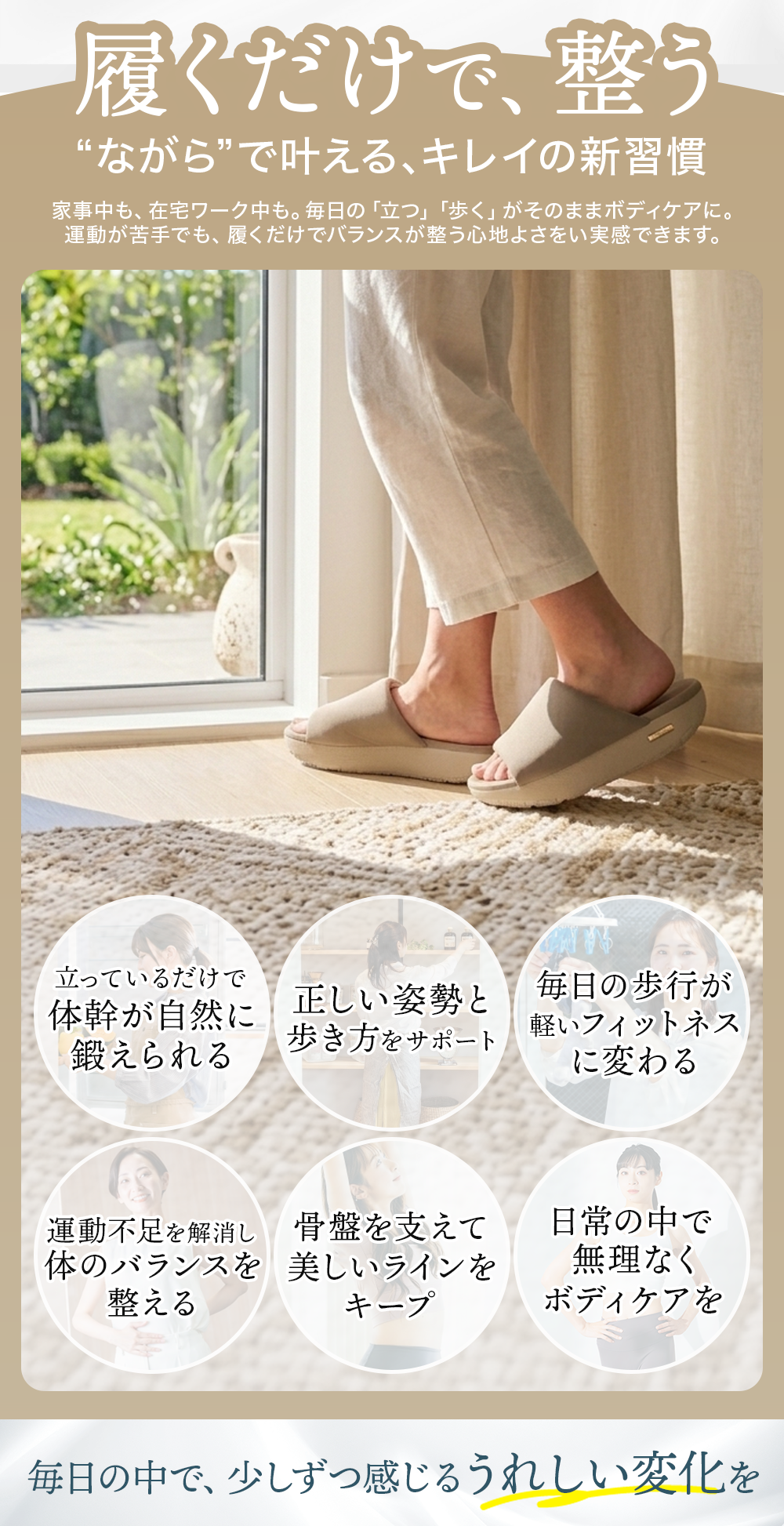 履くだけで、整う　ながらで叶える、キレイの新習慣