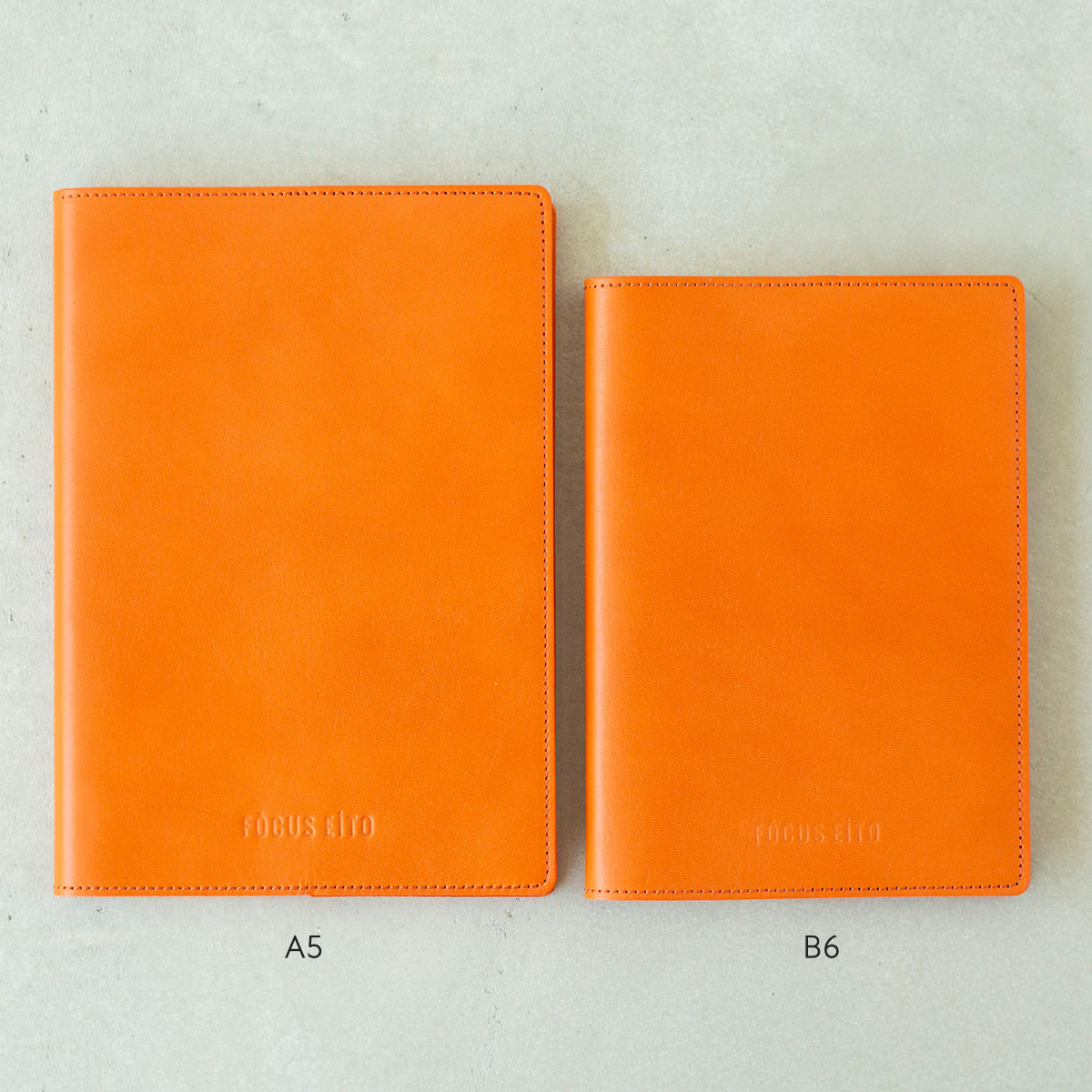 ジビエレザー手帳カバー orange（オレンジ） サイズ: B6サイズ