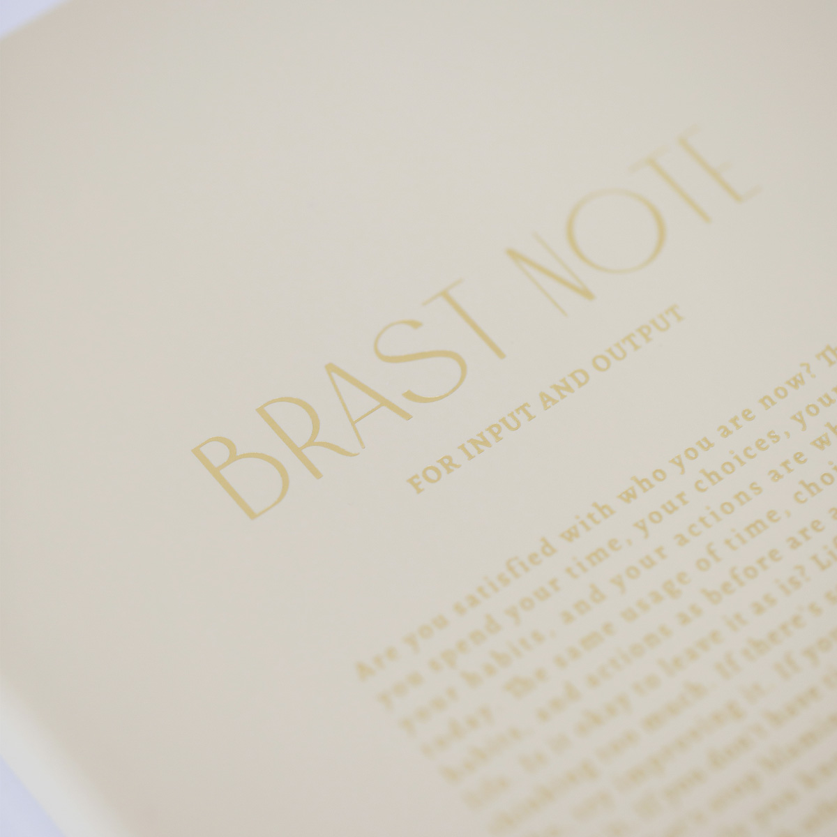 BRAST NOTE Soft Ivory