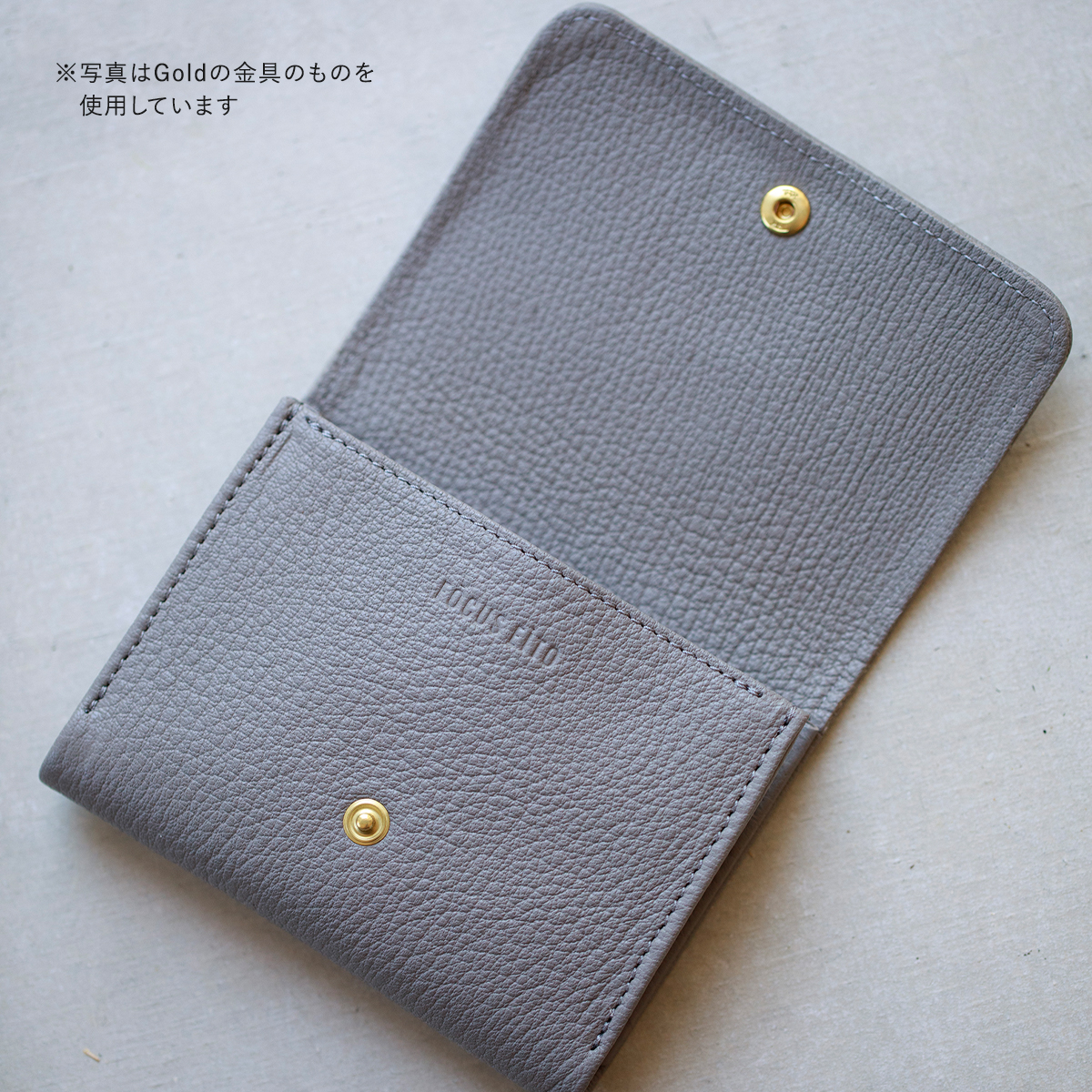 ジビエ コンパクトウォレット Taupe（トープ） 金具カラー: ゴールド