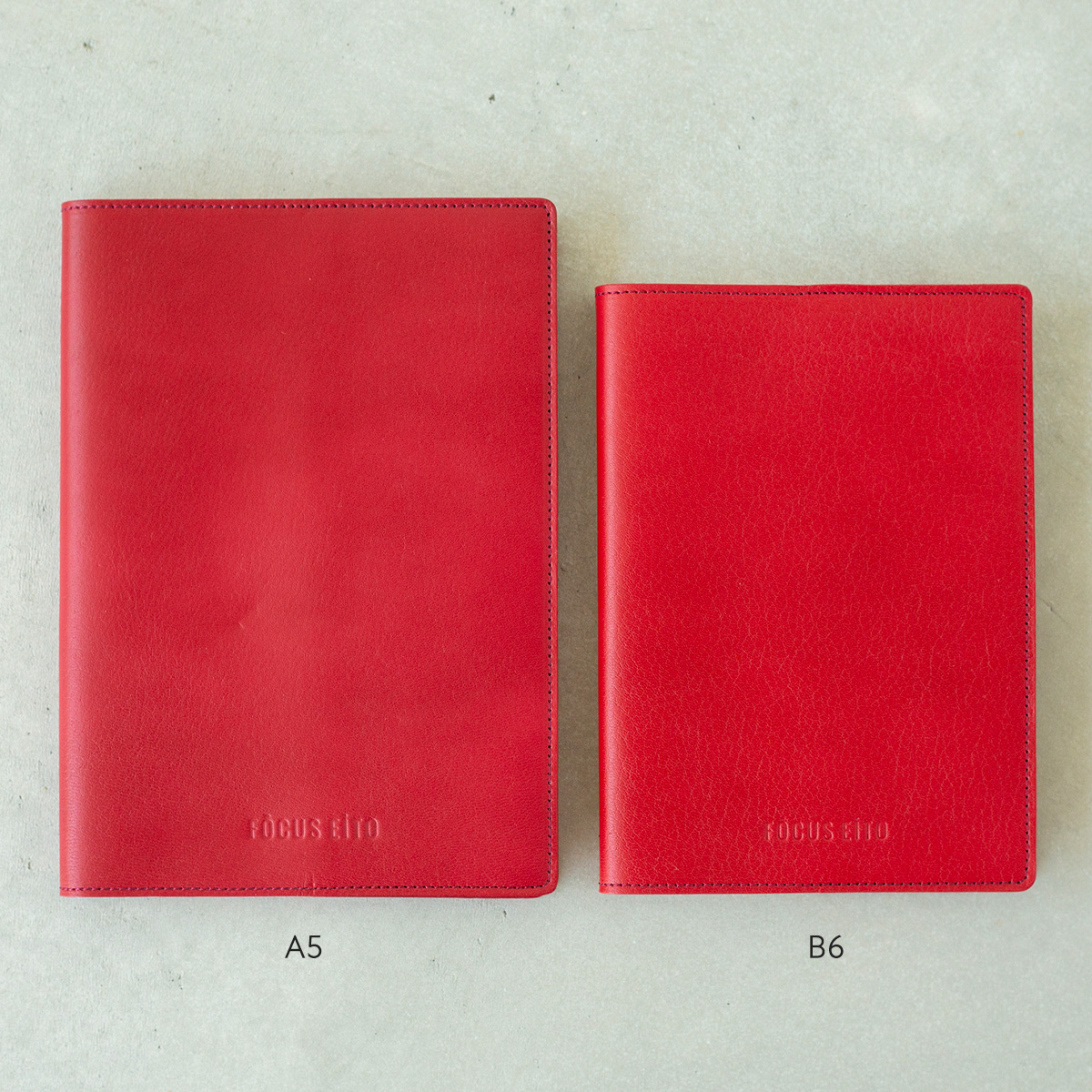 ジビエレザー手帳カバー Red（レッド） サイズ: B6サイズ