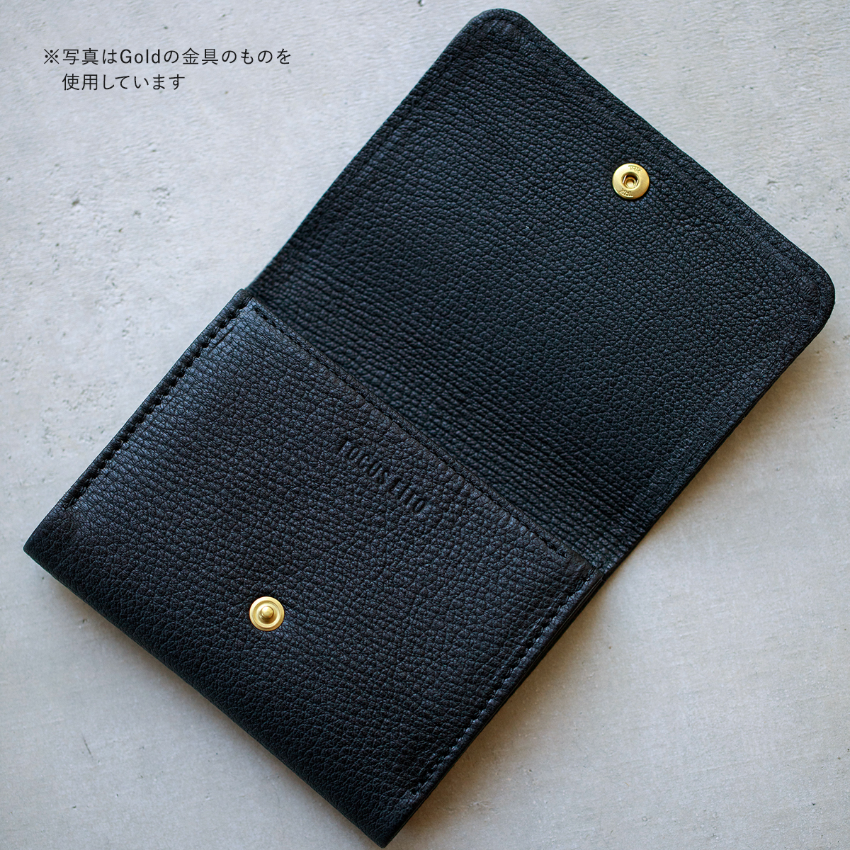 ジビエ コンパクトウォレット Noir（ノワール） 金具カラー: ゴールド
