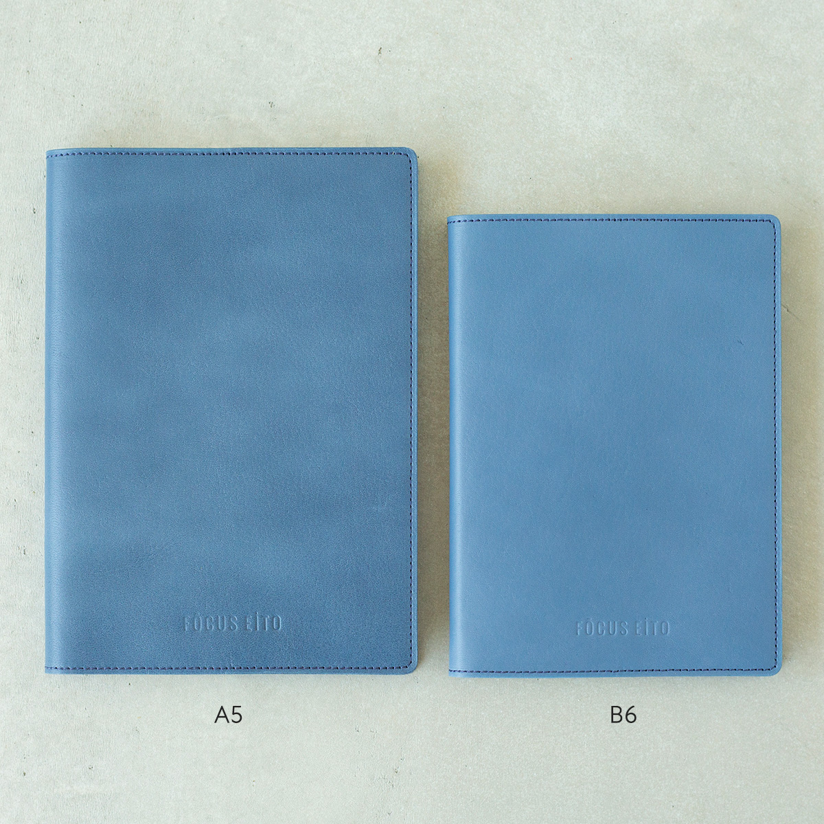 ジビエレザー手帳カバー Blue（ブルー） サイズ: B6サイズ