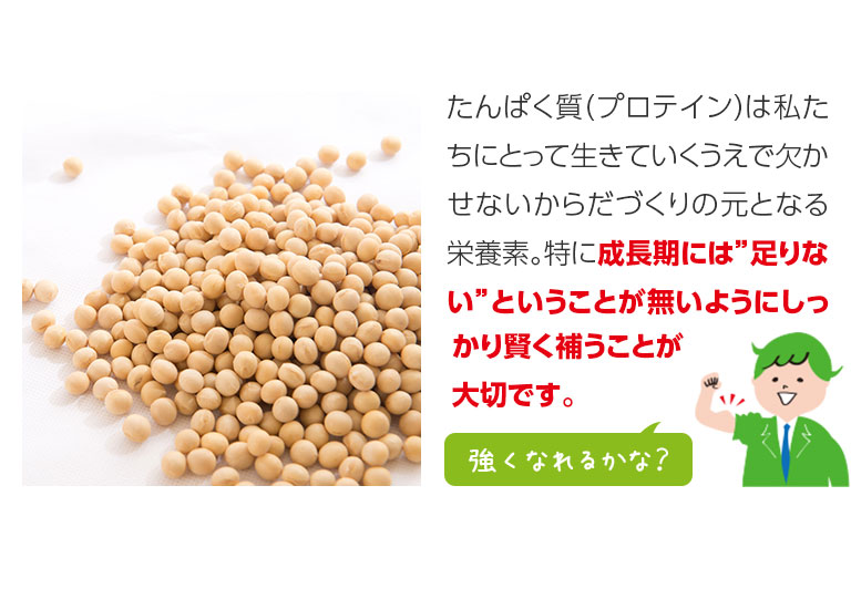 タンパク質(プロテイン)は私たちにとって生きていくうえで欠かせないからだづくりの元となる栄養素。