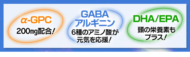 α-GPC GABAアルギニン HDA/EPA