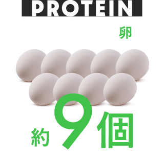 タンパク質 卵 約9個分