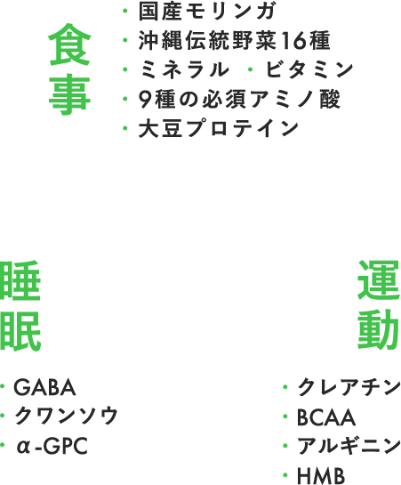 食事 運動 睡眠