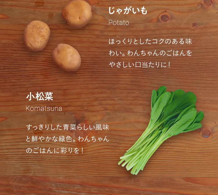 じゃがいも 小松菜