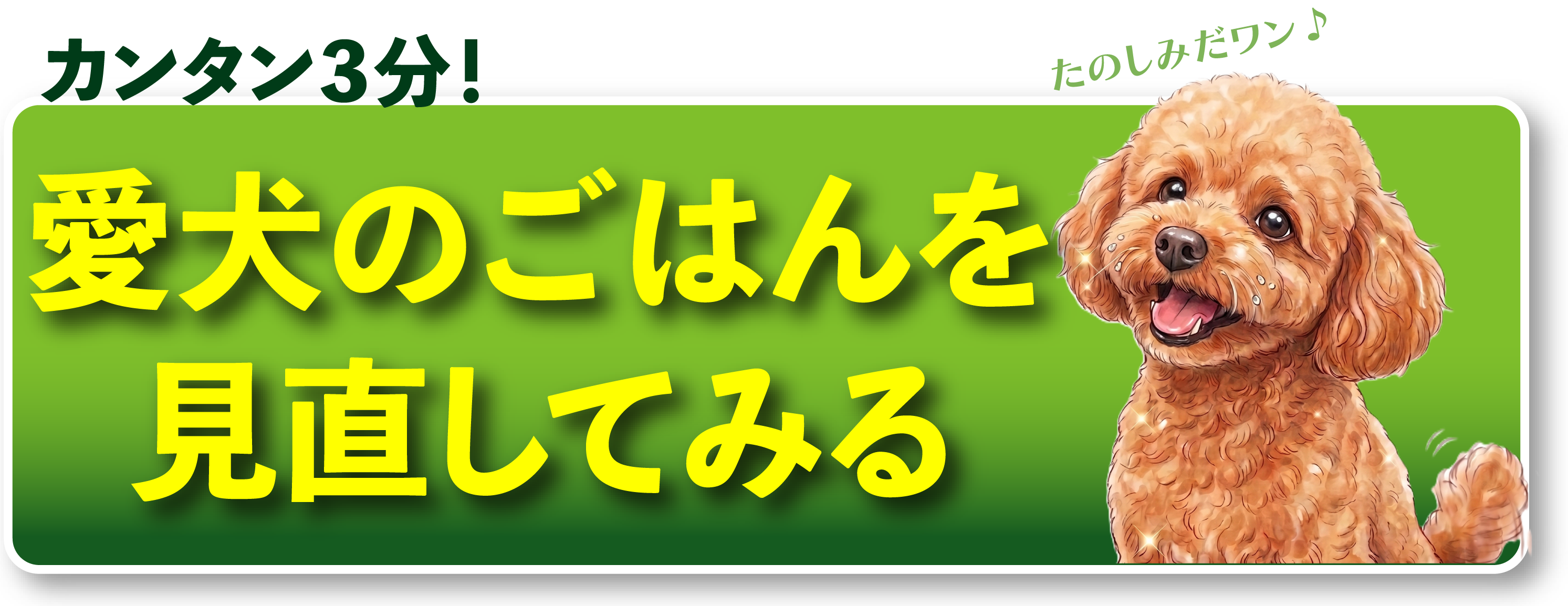 カンタン3分！愛犬のごはんを見直してみる