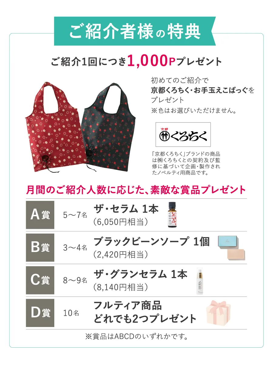 紹介者への特典