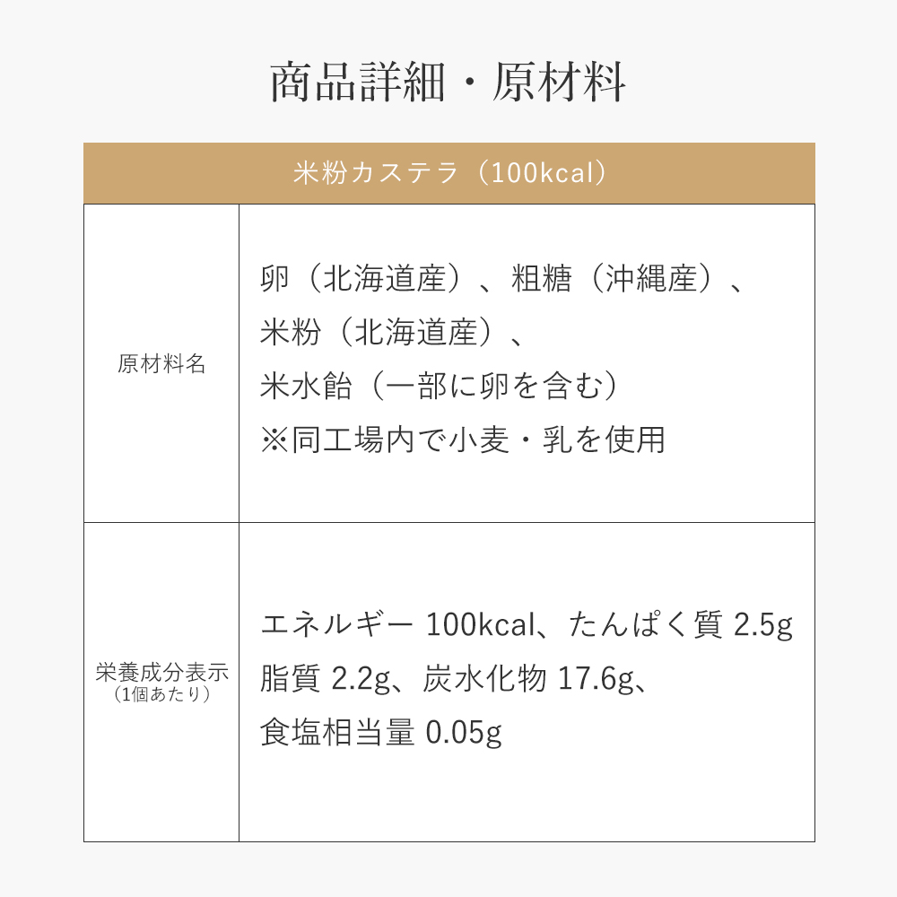 100kcal米粉カステラ 米粉カステラ/単品: 30個｜大容量セット