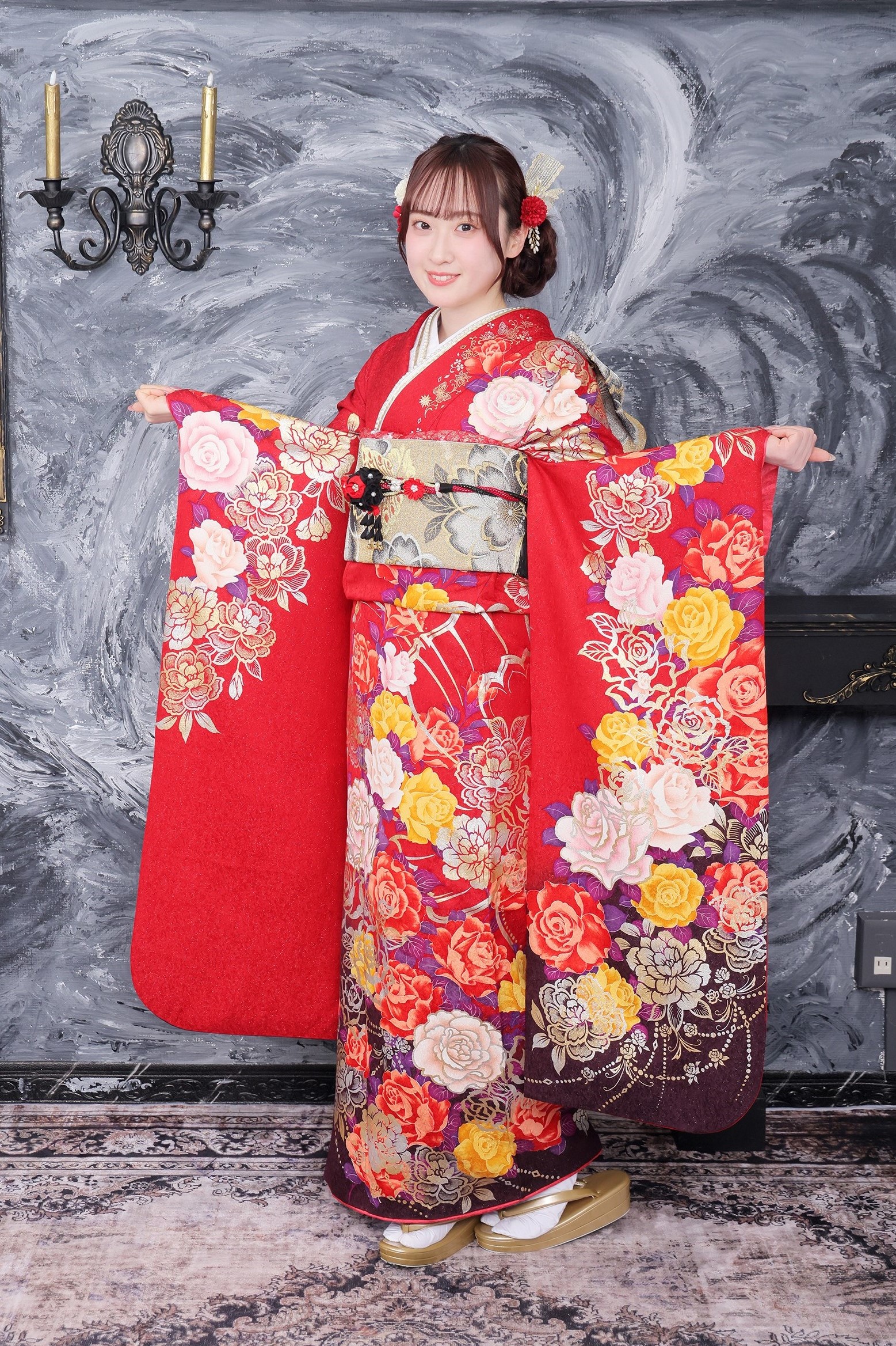 振袖レンタルNP64-<br />137,500円<br />【サイズ】Free 成人式年度: 成人式2027年1月