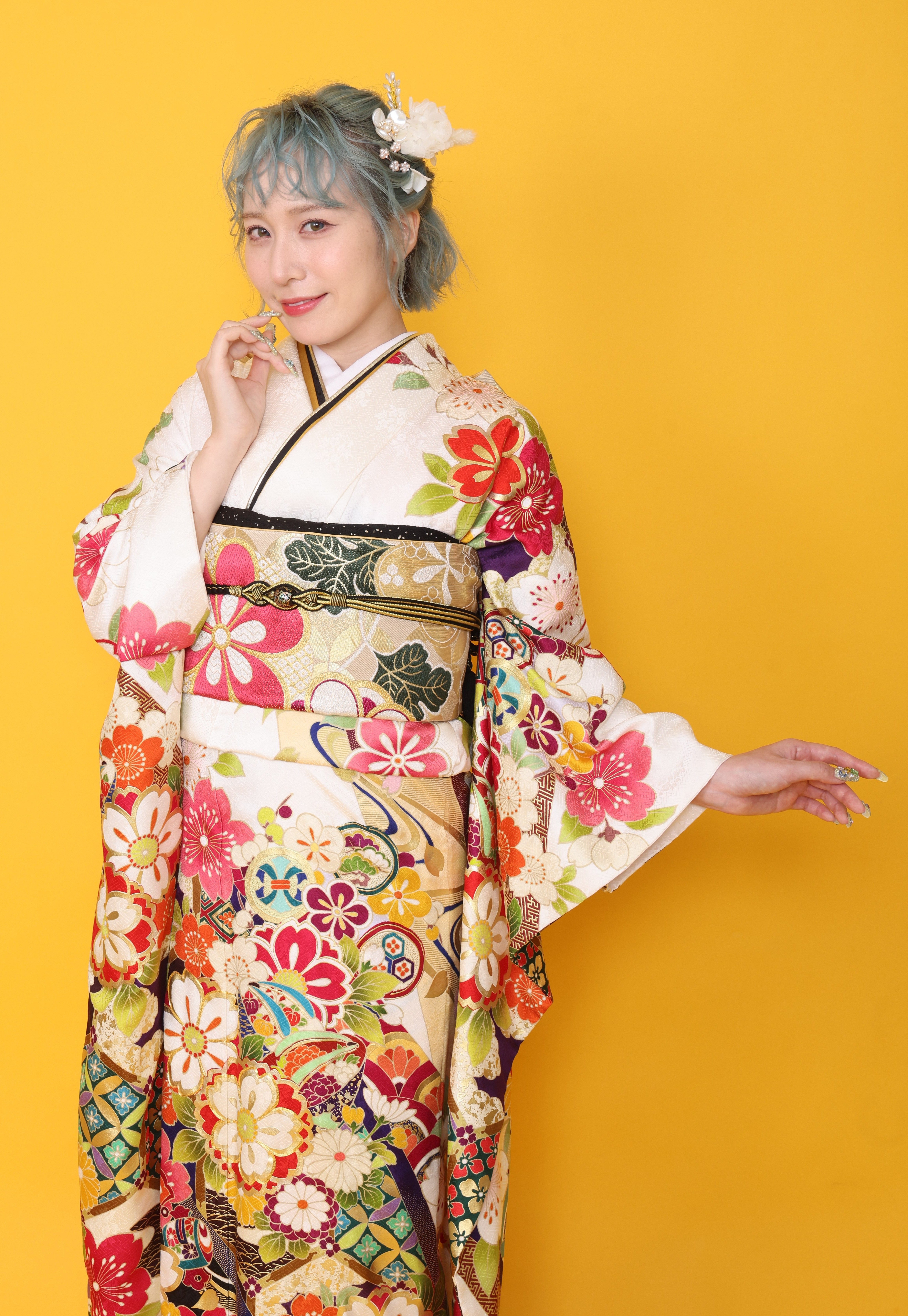 振袖レンタルNP138-<br />137,500円<br />　【サイズ】Free 成人式年度: 成人式2027年1月