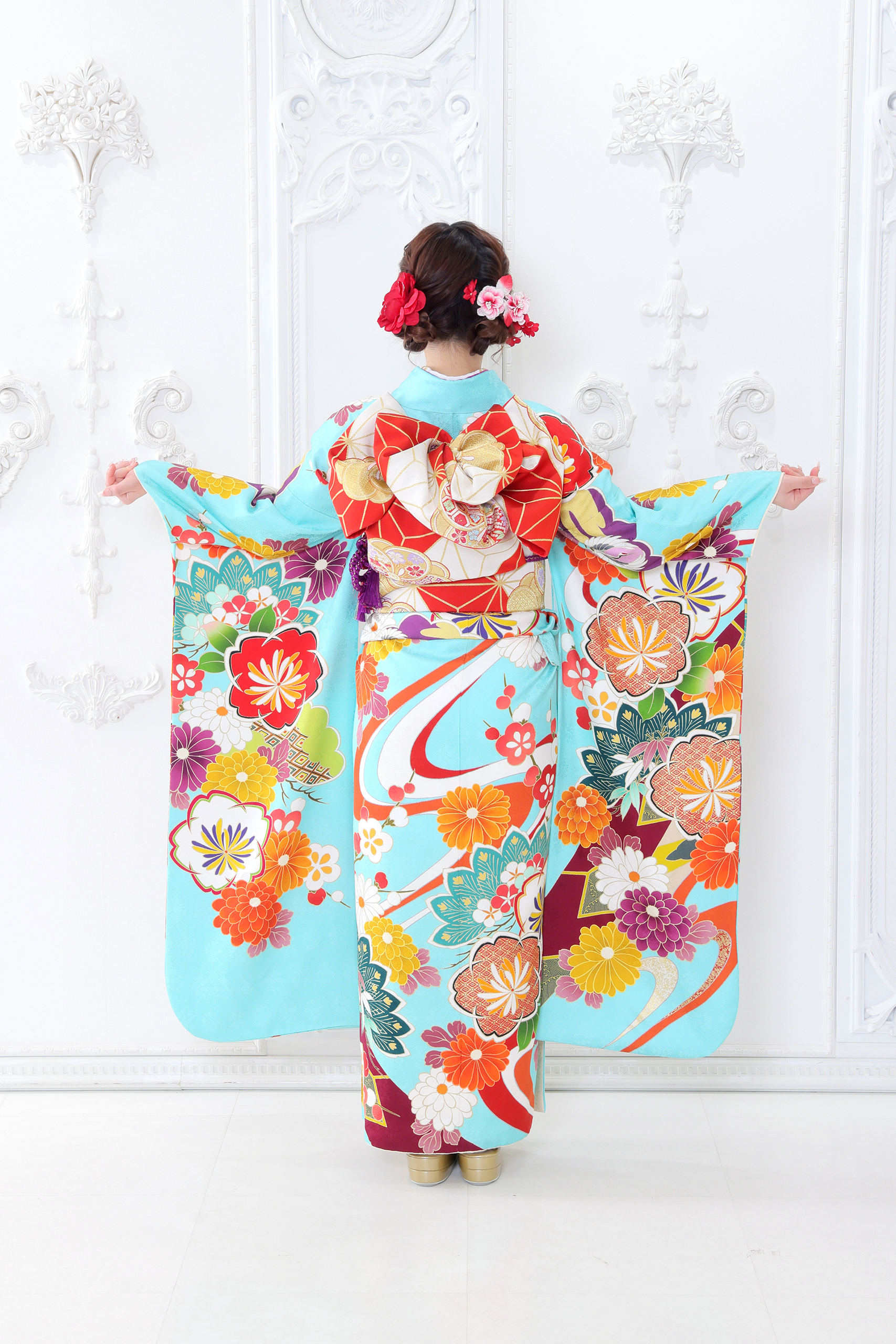 振袖レンタルNP91-<br />82,500円<br />【サイズ】Free 成人式年度: 成人式2027年1月