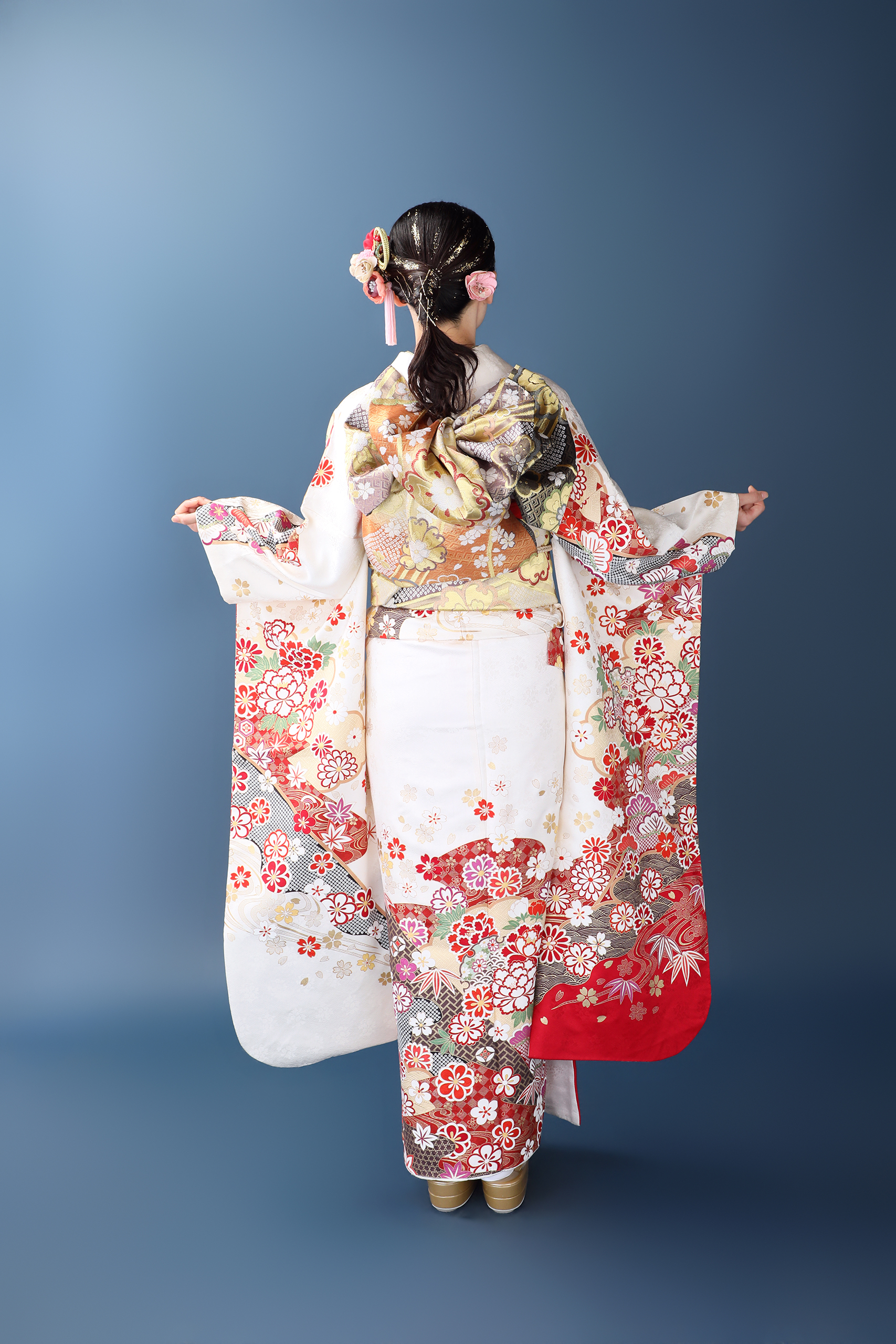 振袖レンタルNP42-<br />82,500円<br />【サイズ】Free 成人式年度: 成人式2027年1月