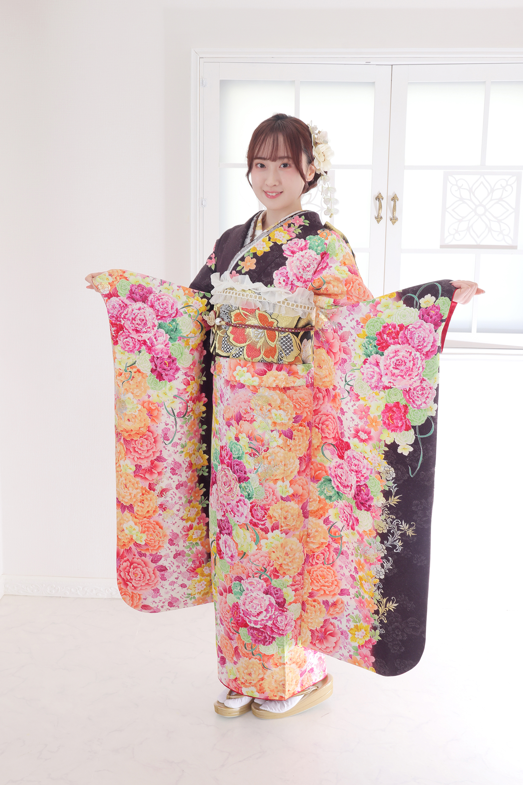 振袖レンタルNP61-<br />82,500円<br />【サイズ】Free 成人式年度: 成人式2027年1月