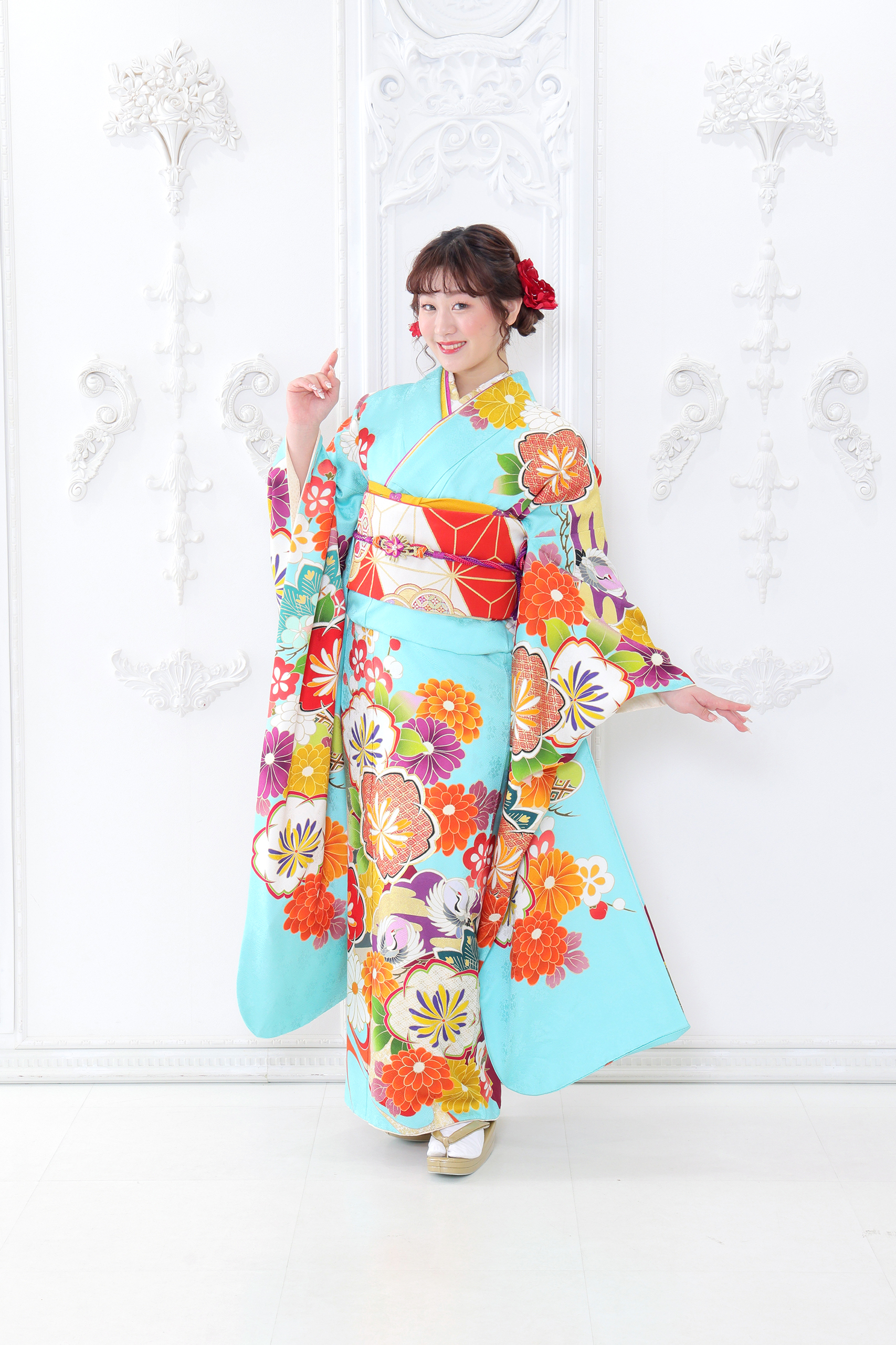 振袖レンタルNP91-<br />82,500円<br />【サイズ】Free 成人式年度: 成人式2027年1月