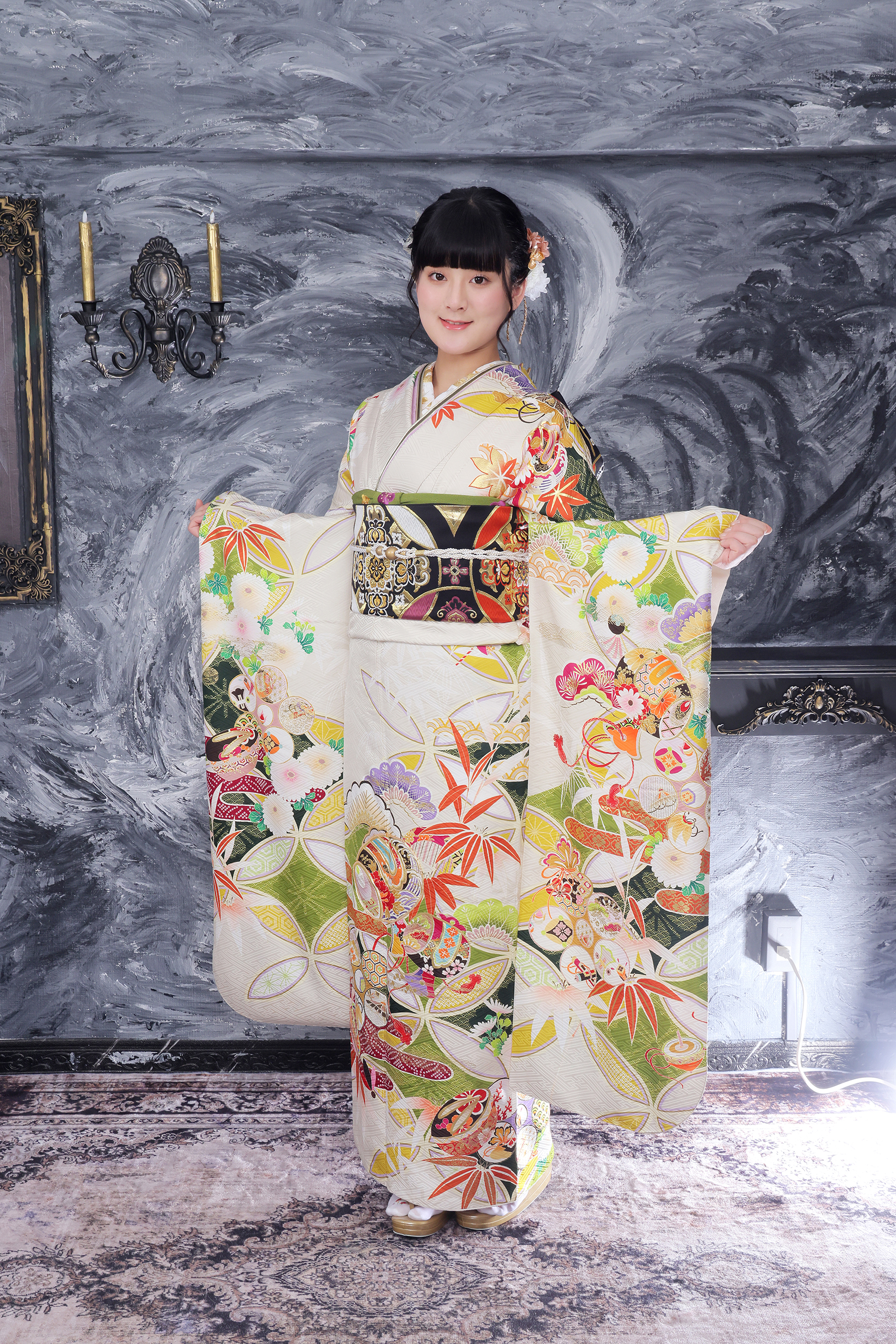 振袖レンタルNP62-<br />137,500円<br />【サイズ】Free 成人式年度: 成人式2027年1月