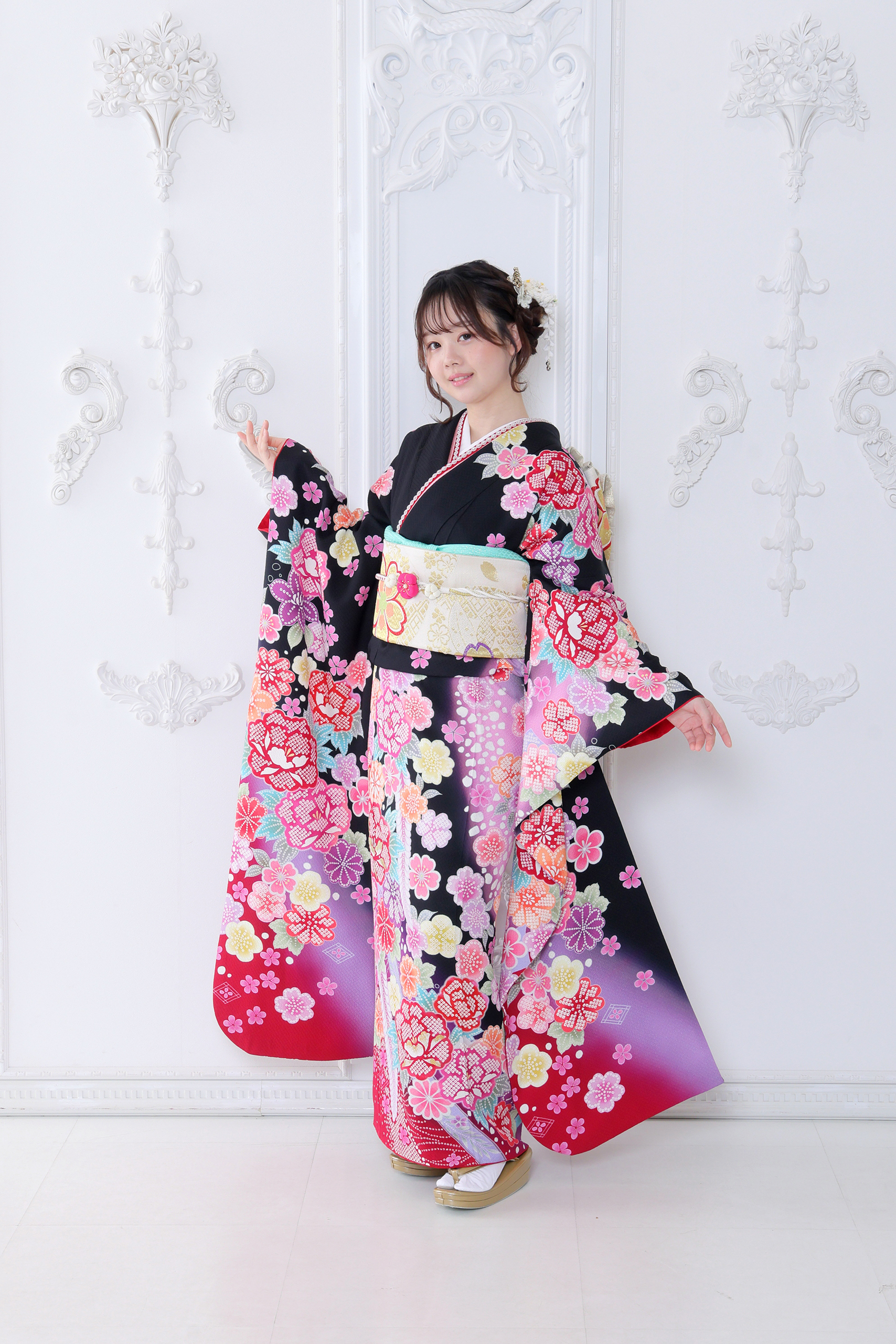 振袖レンタルNP86-<br />82,500円<br />【サイズ】Free 成人式年度: 成人式2027年1月