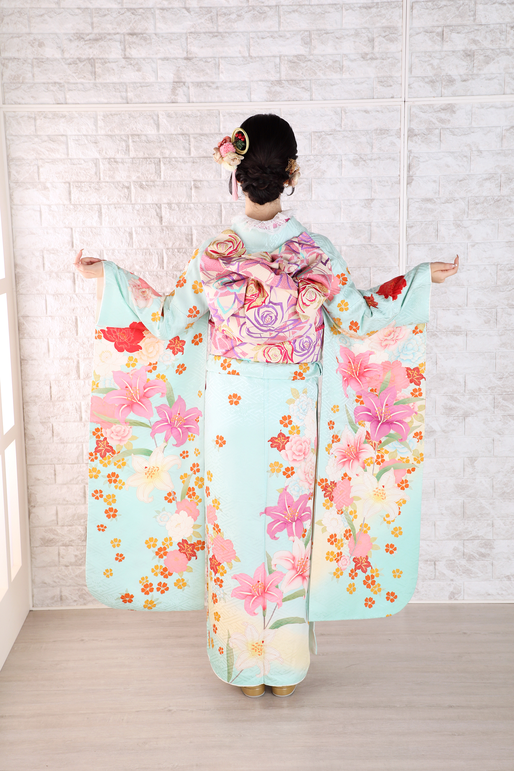 振袖レンタルNP19-<br />82,500円<br />【サイズ】Free 成人式年度: 成人式2027年1月