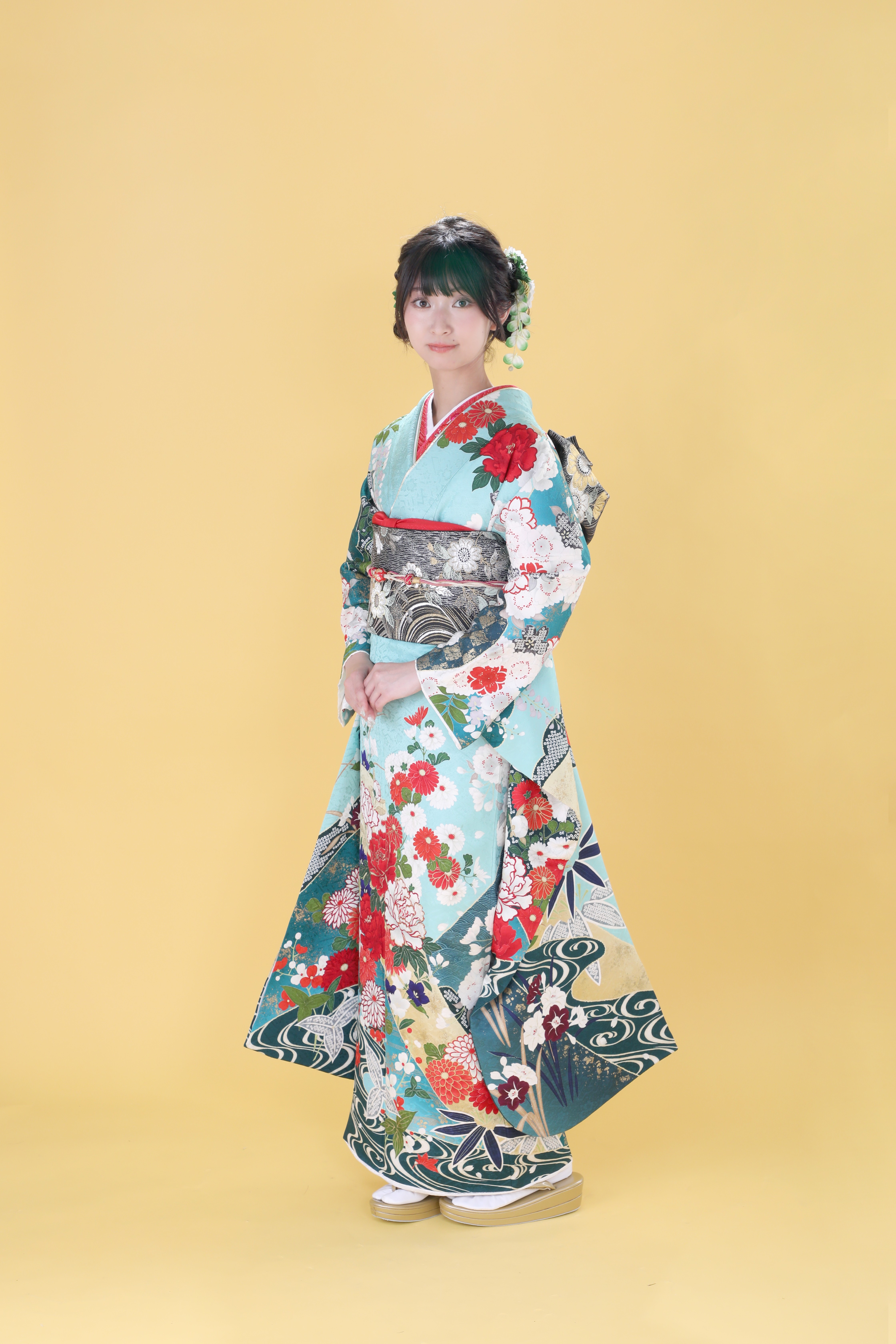 振袖レンタルNP128-<br />137,500円<br />【サイズ】Free 成人式年度: 成人式2027年1月