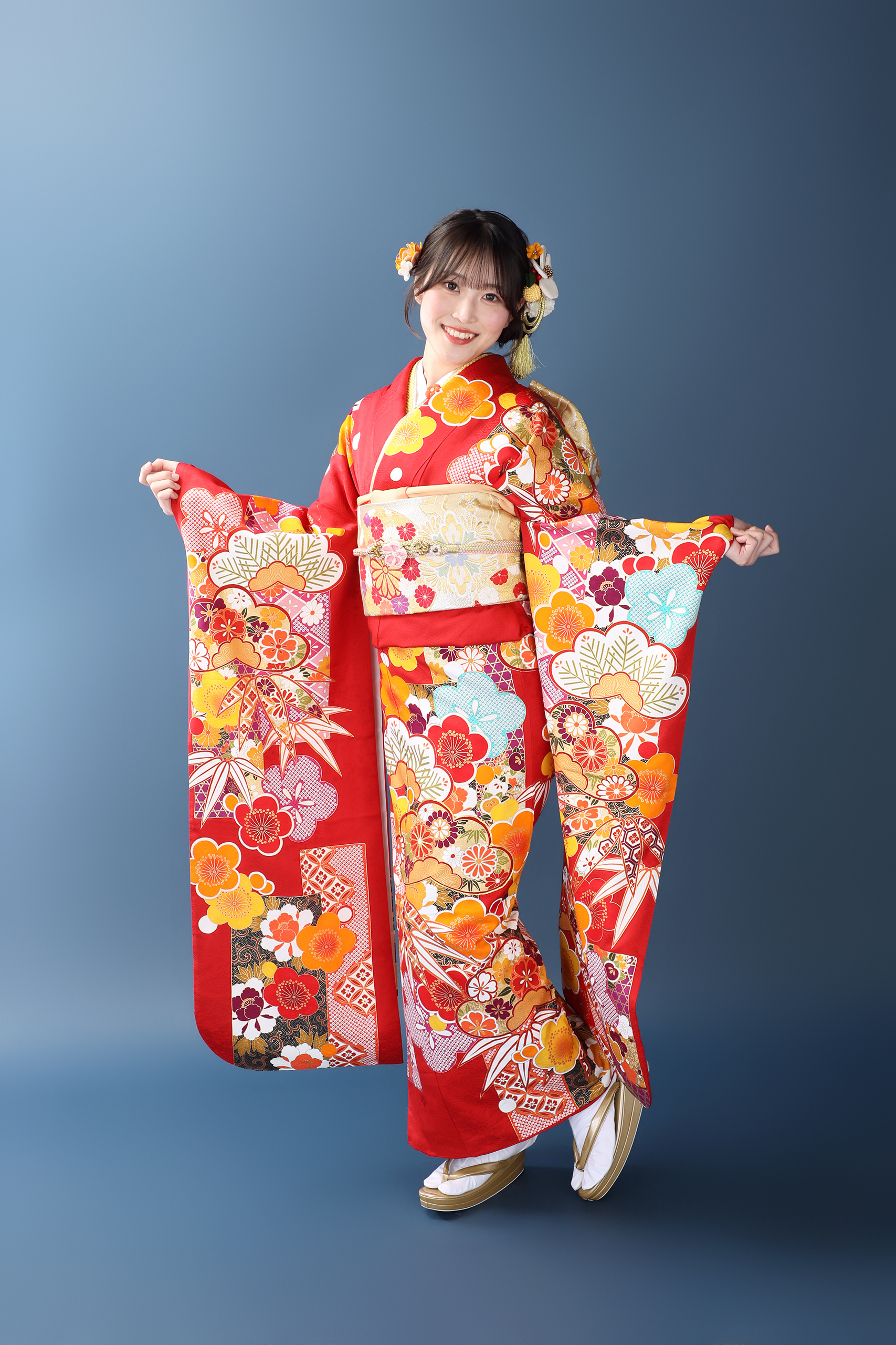 振袖レンタルNP12-<br />82,500円<br />【サイズ】Free 成人式年度: 成人式2027年1月