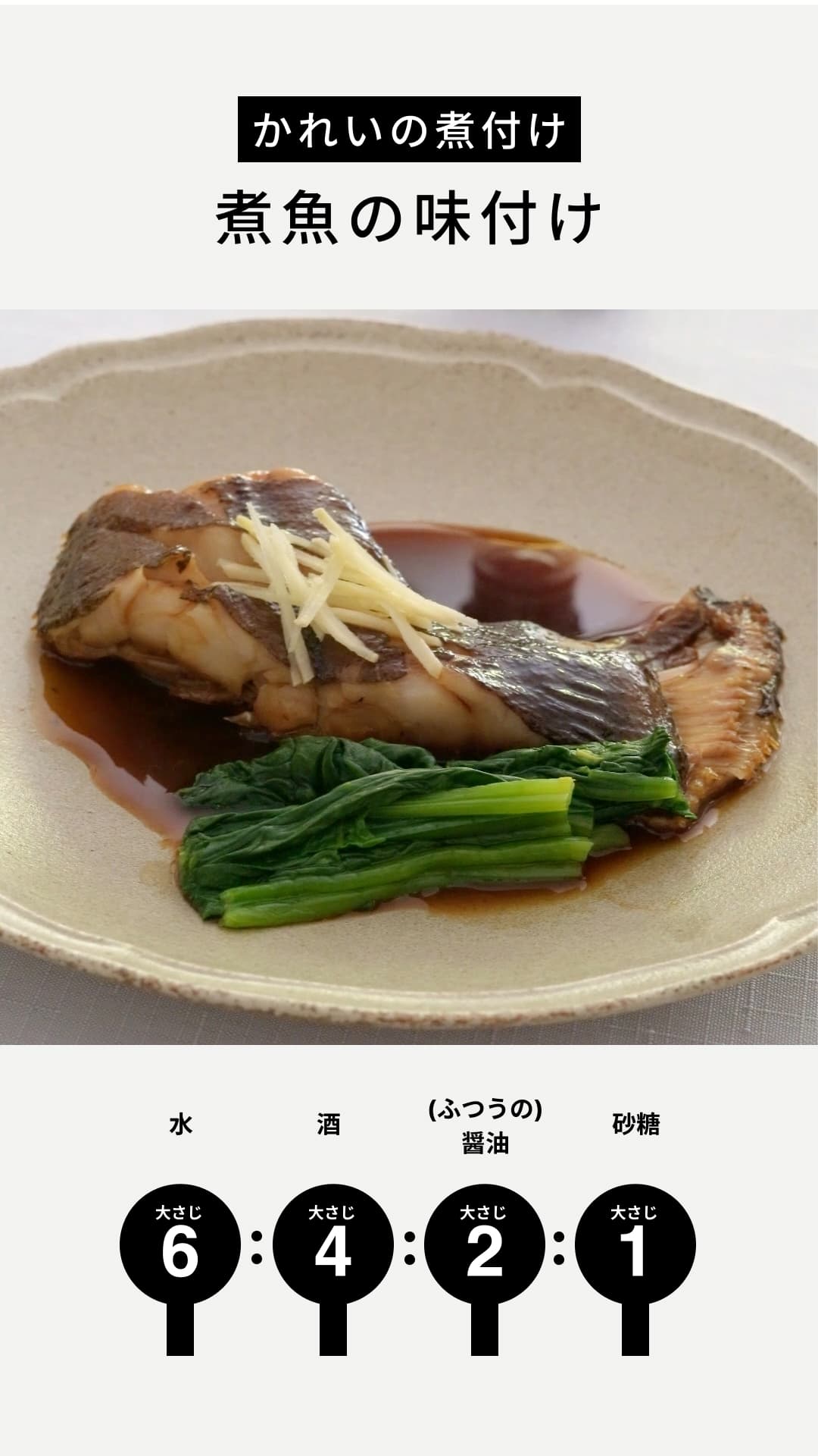 カレイの煮付け