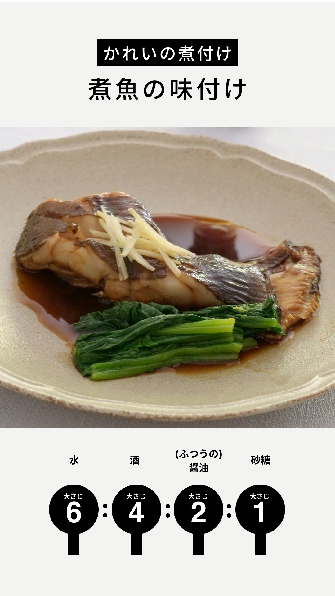 カレイの煮付け