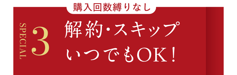 SPECIAL3　工数回数縛りなし　解約・スキップいつでもOK