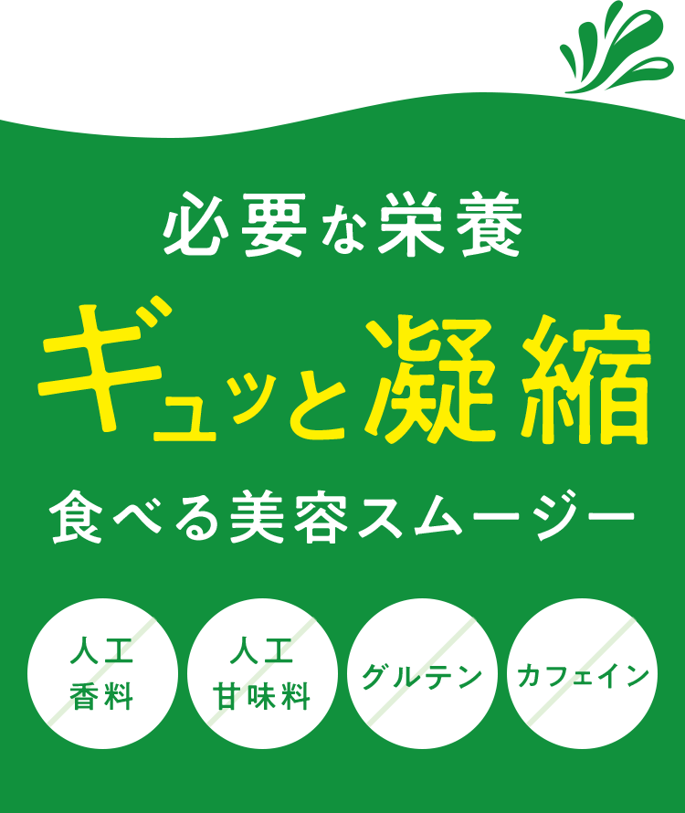 必要な栄養 ギュッと凝縮 食べる美容スムージー