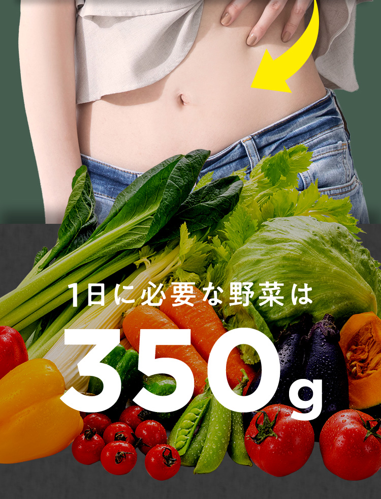 1日に必要な野菜は350g