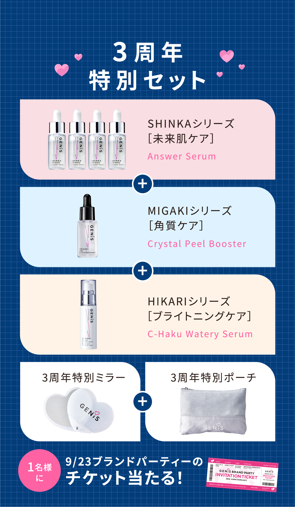 ブースター・導入液 GENiS MIGAKI AHA Crystal Peel Booster GENiS Professional | 商品詳細