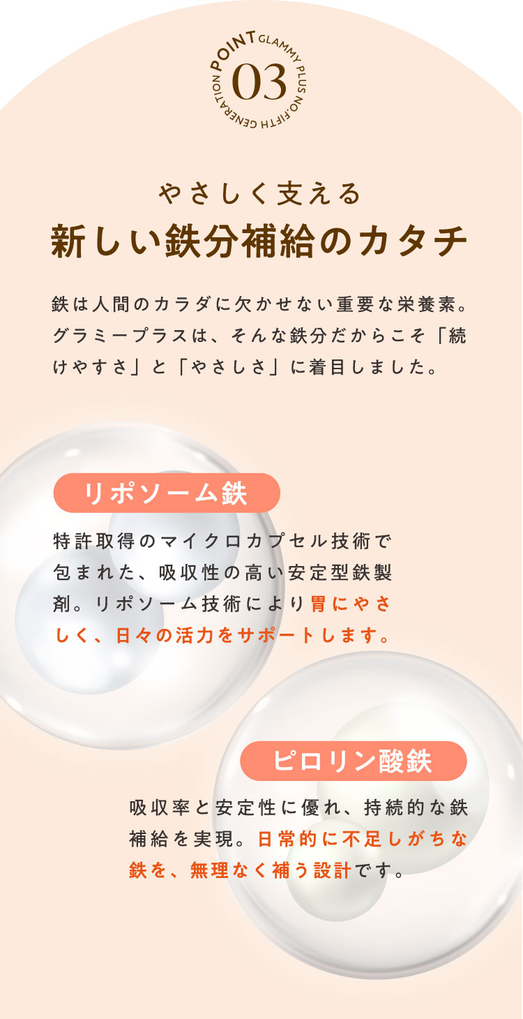 リポソーム鉄、ピロリン酸鉄