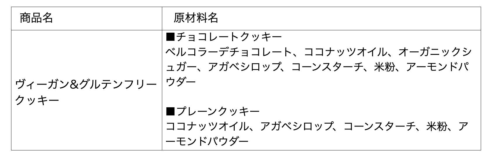 ヴィーガン&グルテンフリークッキー6袋入り【プレーン3袋チョコ3袋】（1袋2個入り）