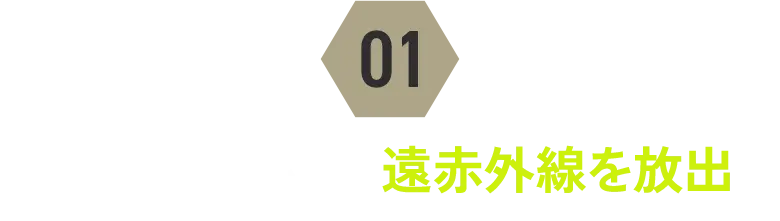 体温に反応して遠赤外線を放出