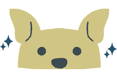 目元の健康維持を表す犬のイラスト