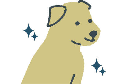 皮膚の健康維持を表す犬のイラスト